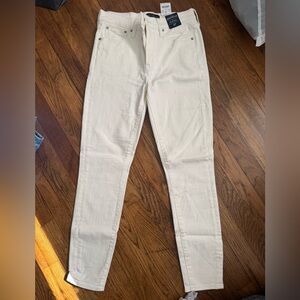 JCrew high rise white jeans
